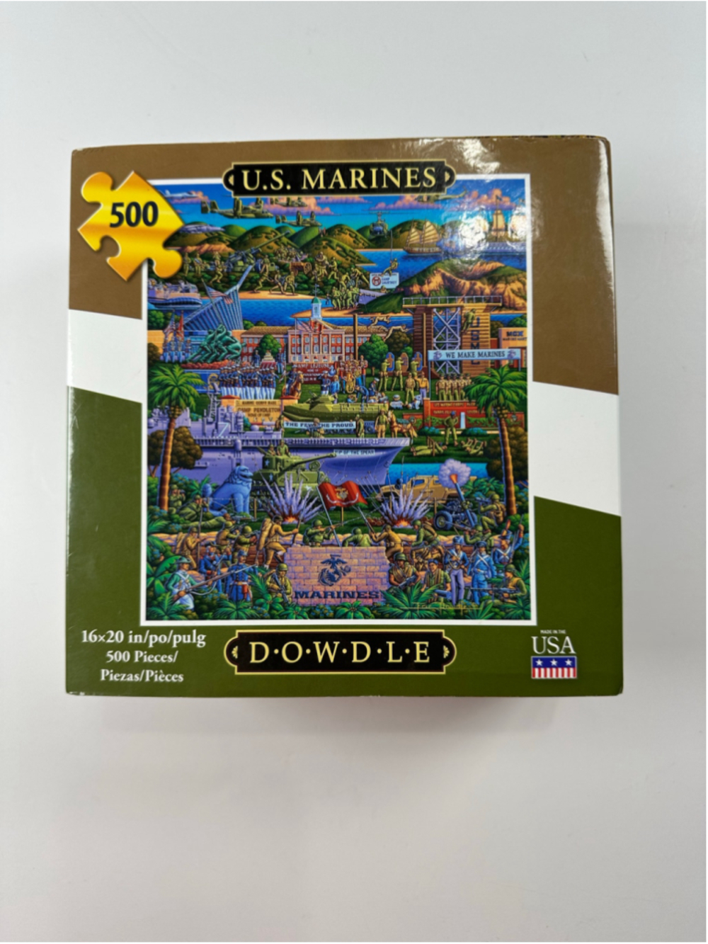 Dowdle U.S. Marines 500 Piece Jigsaw Puzzle – Complete Factory Sealed – USA